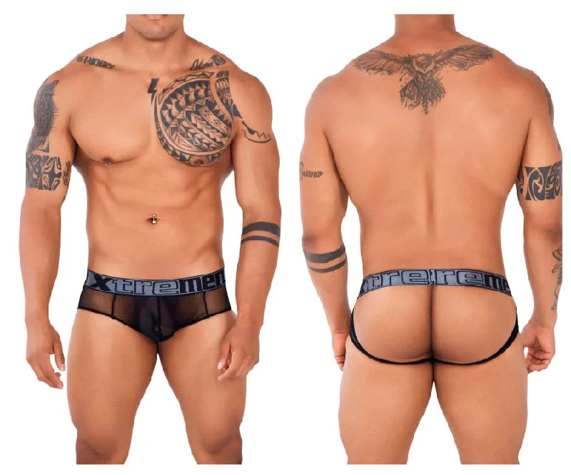 New Deals Xtremen 91124 Lace Jockstrap Color Black