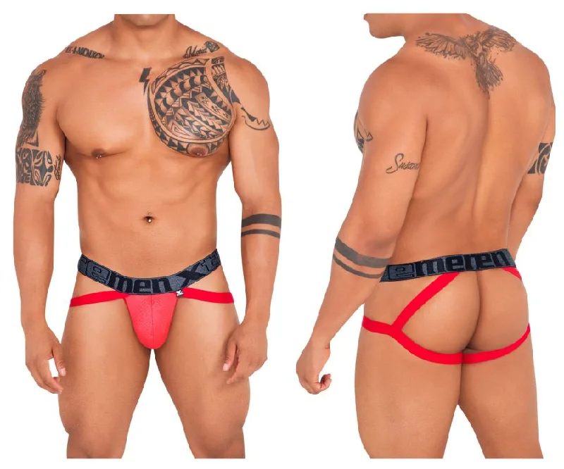 Limited Availability Xtremen 91128 Snake print Jockstrap Color Red