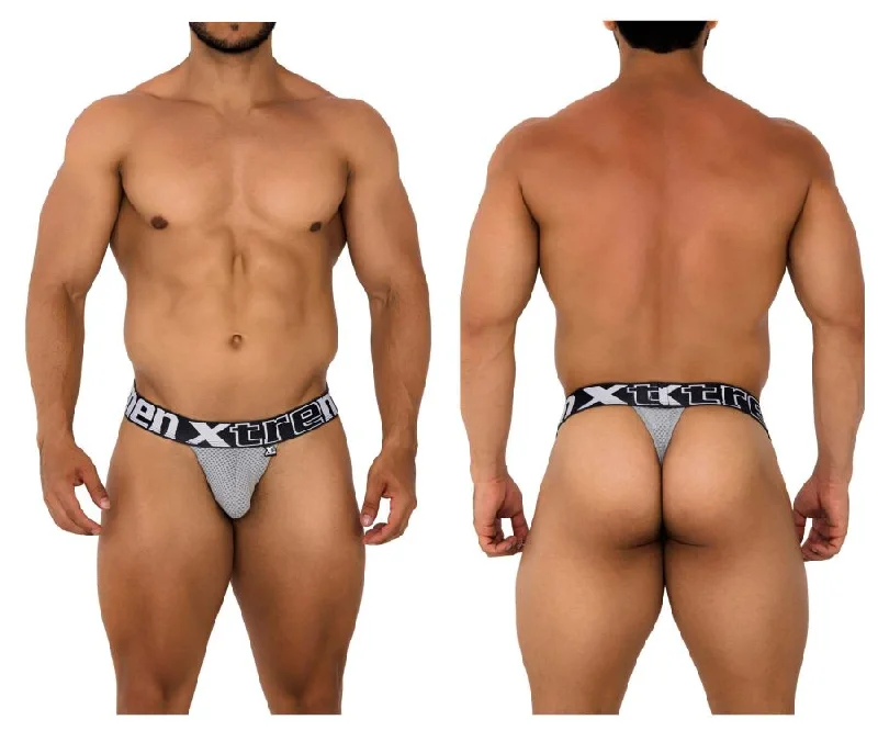 Major Savings Xtremen 91184 Mesh Thongs Color Gray
