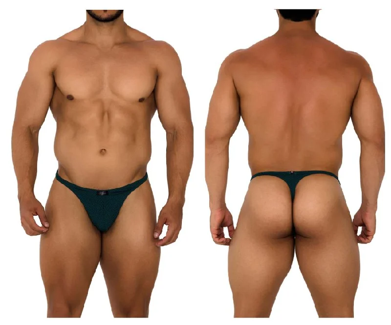 Midnight Madness Xtremen 91185 Mesh Thongs Color Green