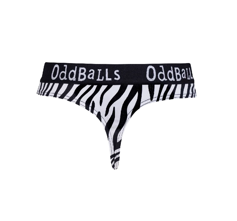 Weekend Deals That Wow Zebra Crossing - Ladies Thong