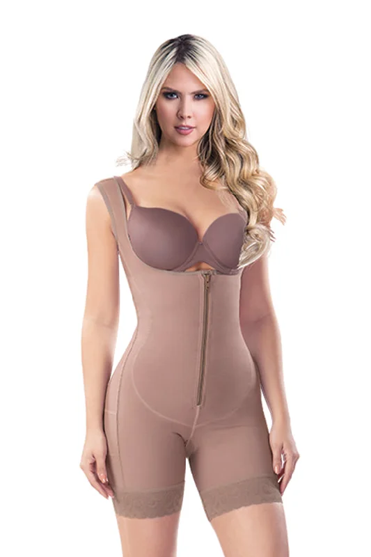 Midnight Madness Post-Op Front Zipper Mid Thigh Girdle