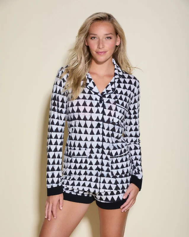 Buy Today 3 Pockets Long Sleeve Top & Boxer Pajama Set