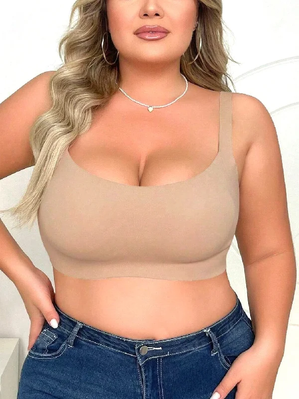 Weekend Deals That Wow Plus Size Women's Seamless Bra Without Underwire
