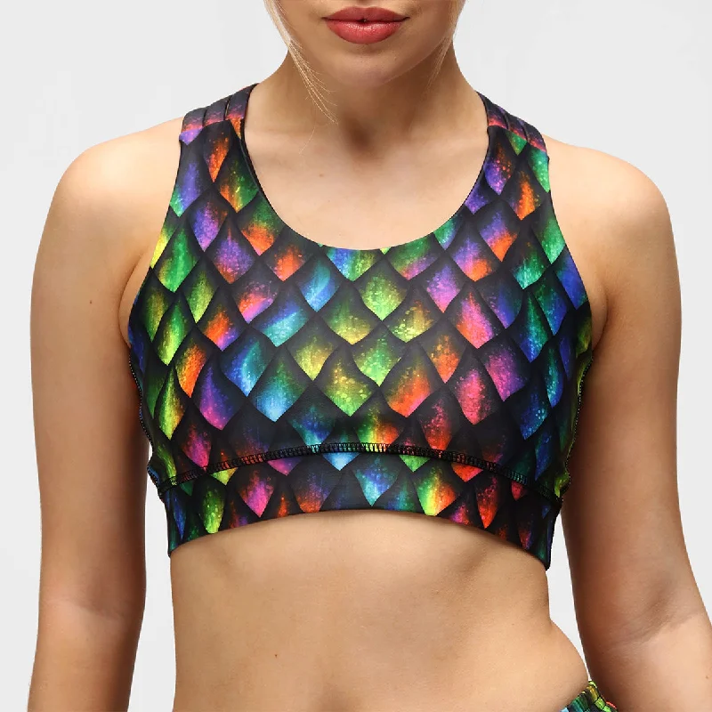 Half Price Dragon Scales Cross Back Bra