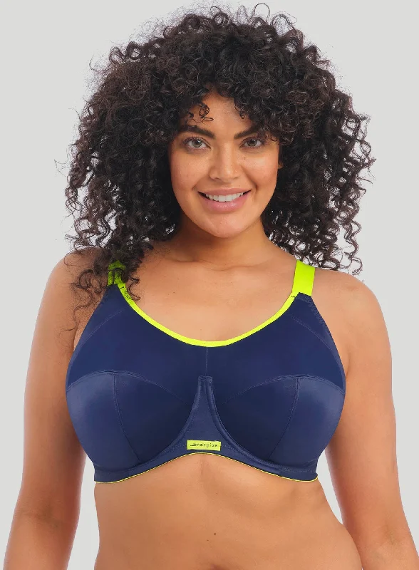 New Deal Elomi: Energise Sports Bra With J Hook Navy