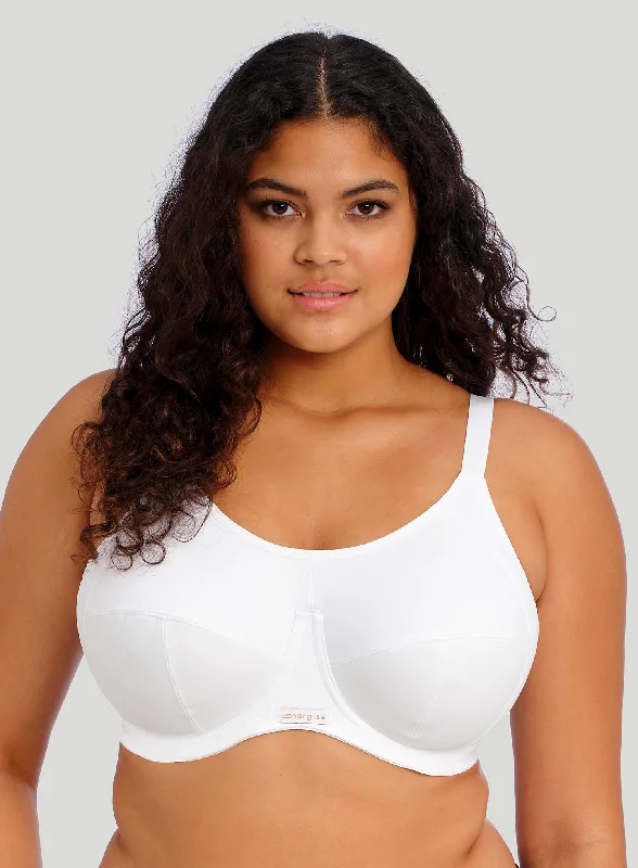 Super Deal Elomi: Energise Sports Bra With J Hook White