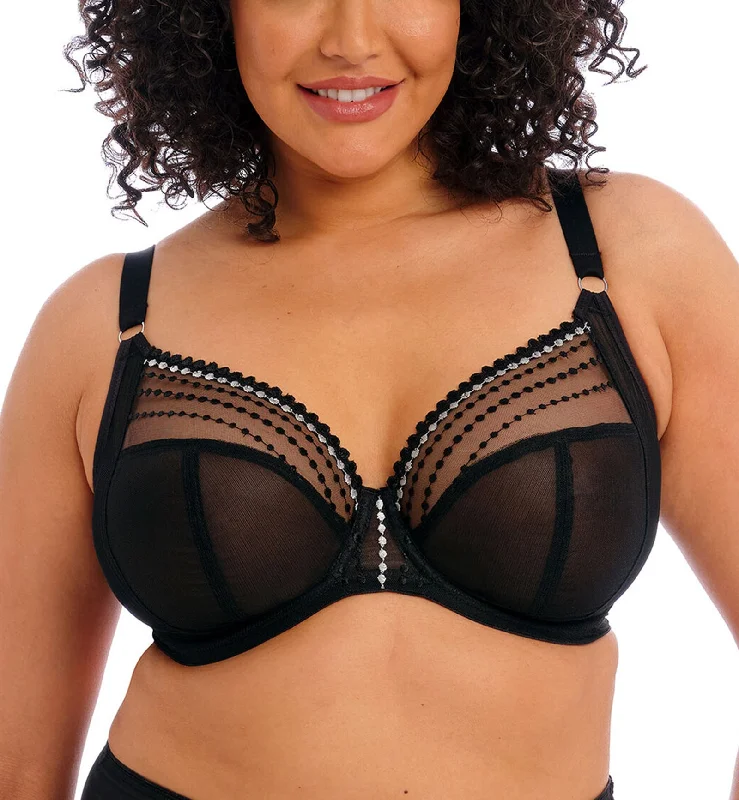 Final Clearance Elomi Matilda Banded Plunge Underwire Bra (8900) - Black
