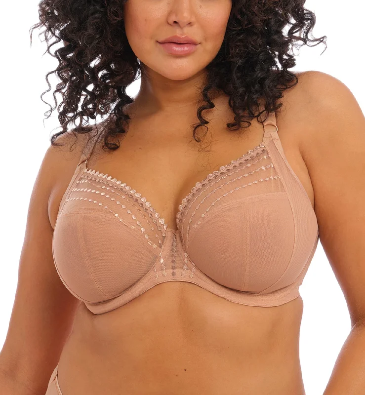 Weekend Bargains to Savor Elomi Matilda Banded Plunge Underwire Bra (8900) - Cafe Au Lait
