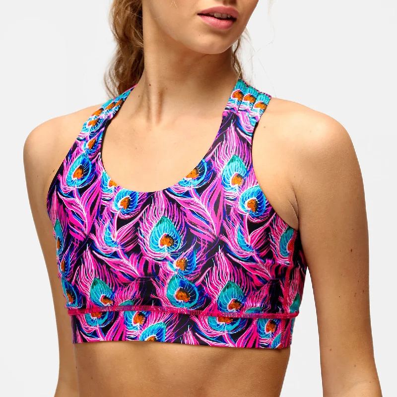 Cash Savings Flamboyant Feathers Cross Back Bra