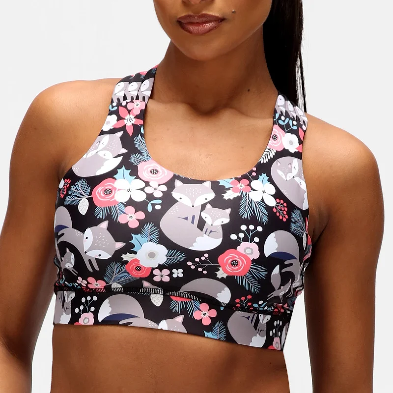 Discount Mania Foxy Floral Cross Back Bra