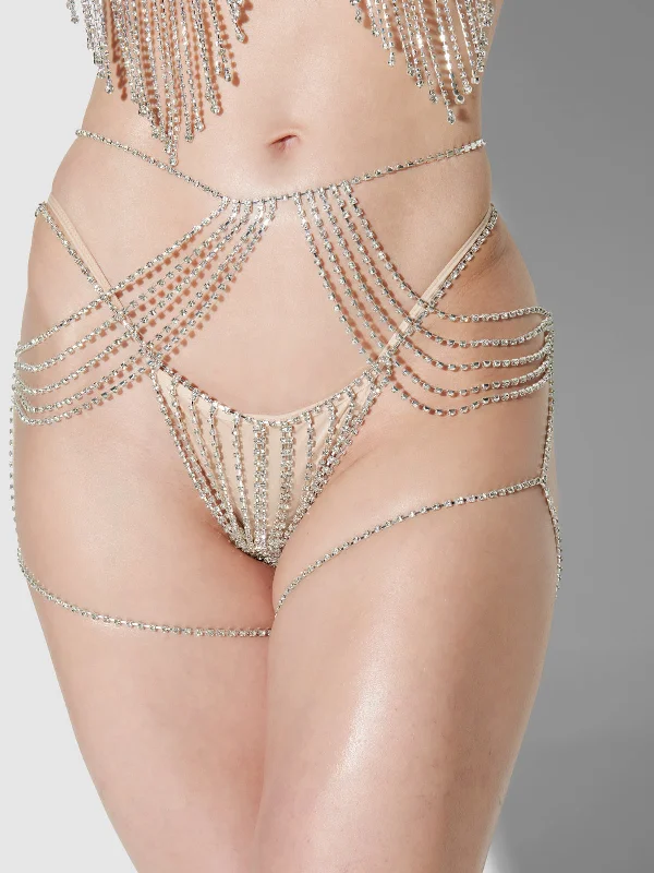 Instant Deal Ziggy Rhinestone Draped Garter