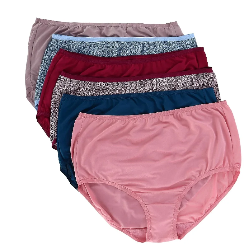 Massive Deals Fruit of the Loom Women's Microfiber Brief Underwear (6 Pack)