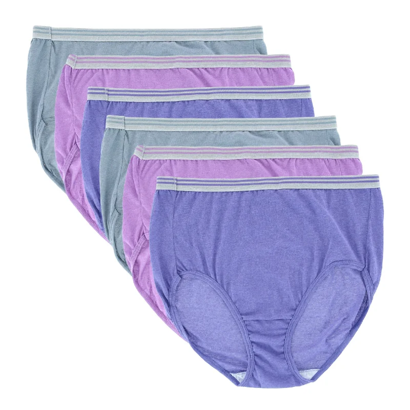 Act Fast Fruit of the Loom Women's Plus Size Fit For Me Brief Underwear (6 Pack)