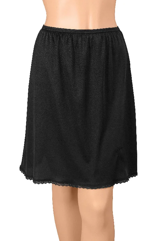 Lowest Price Gemsli Womens Classica Cling Free Nylon Half Slip with Tiny Lace - Best Seller!