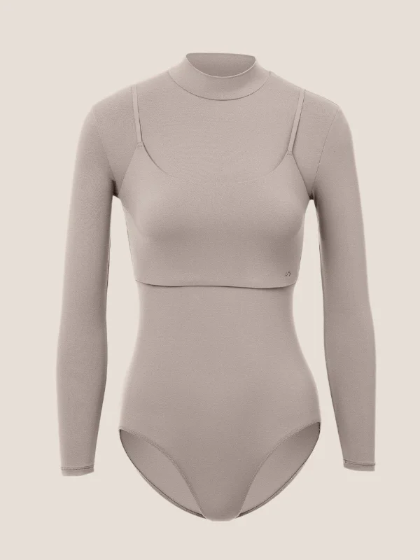 Weekend Deals That Dazzle Layered Mock Neck Bodysuit