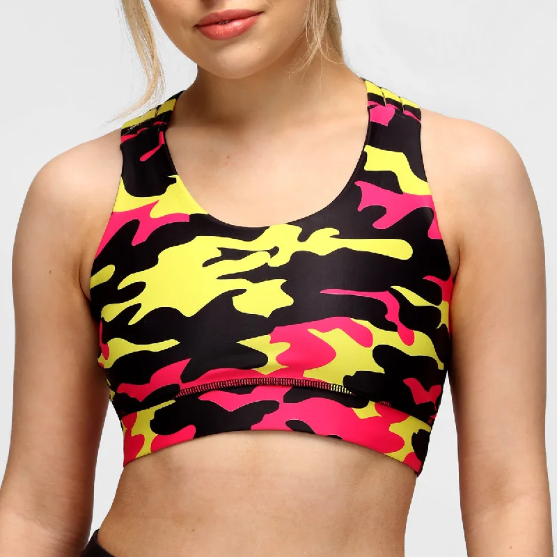 Limited Offer LLHM Landmarks Camo Cross Back Bra