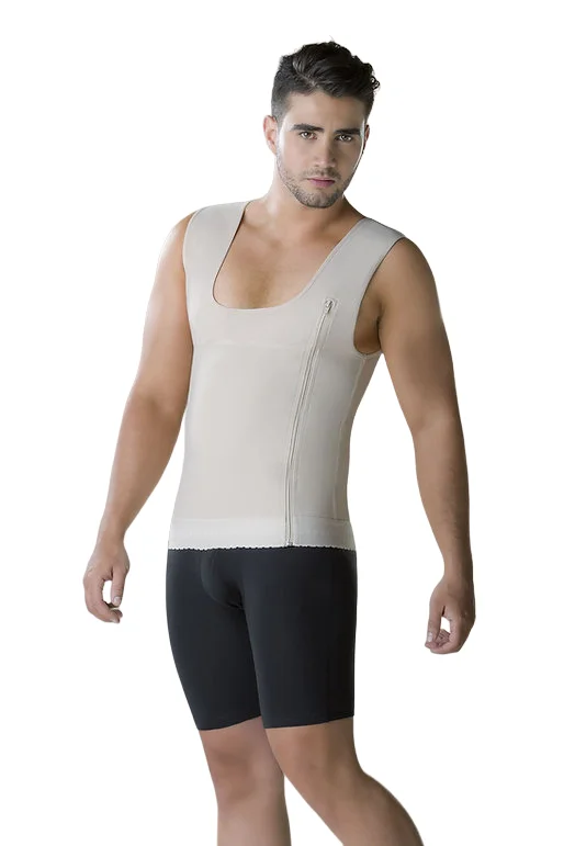 Online Only Men's Colombian Slimming Side Zipper Body Shaper Compression Vest