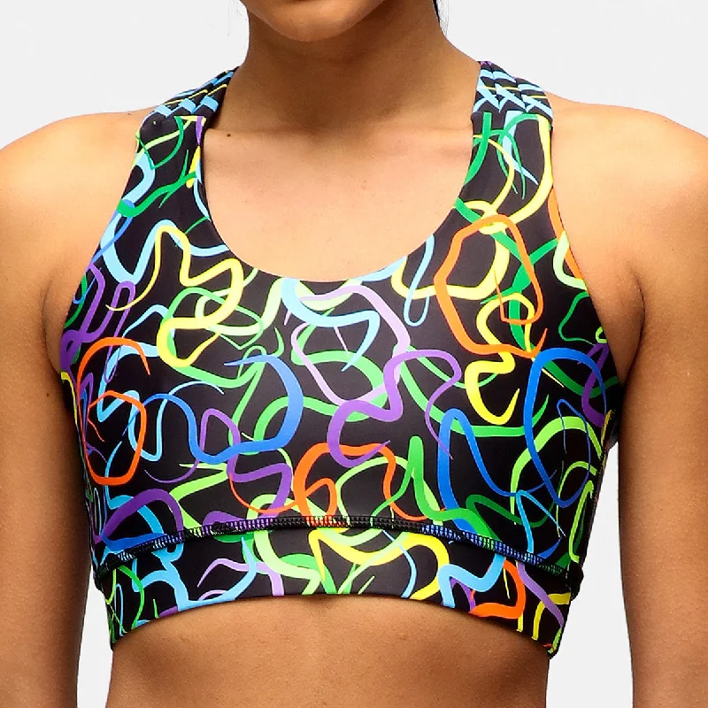 Value Deals Neon Noodles Cross Back Bra