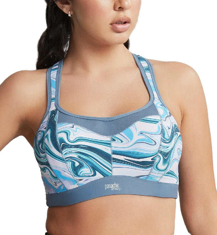 Weekend Sale: Don't Miss Out Panache Power Racerback Underwire Sports Bra (5021R) - Marble