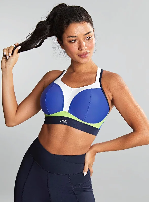 Hurry In Panache Sport: Boundless Moulded Non Wired Sports Bra Blue