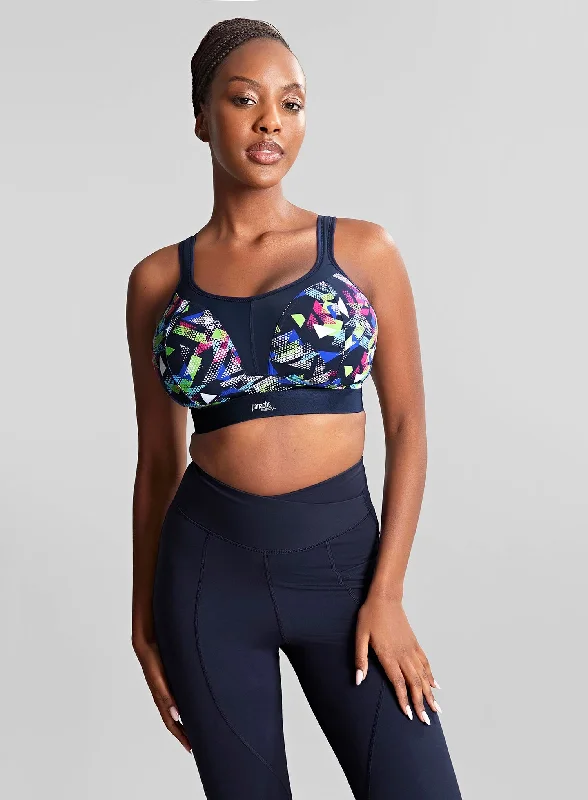 Best Seller Panache Sport: Boundless Moulded Non Wired Sports Bra With Band Graphic Print Best Seller Panache Sport: Boundless Moulded Non Wired Sports Bra With Band Graphic Print