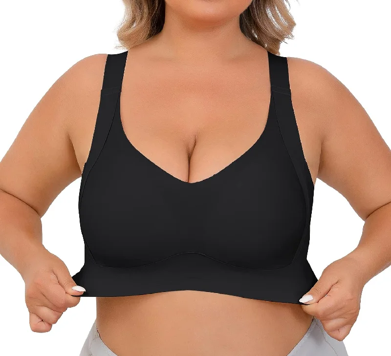 Weekend Offers That Shine Plus Size Wireless Shaper Bra Black