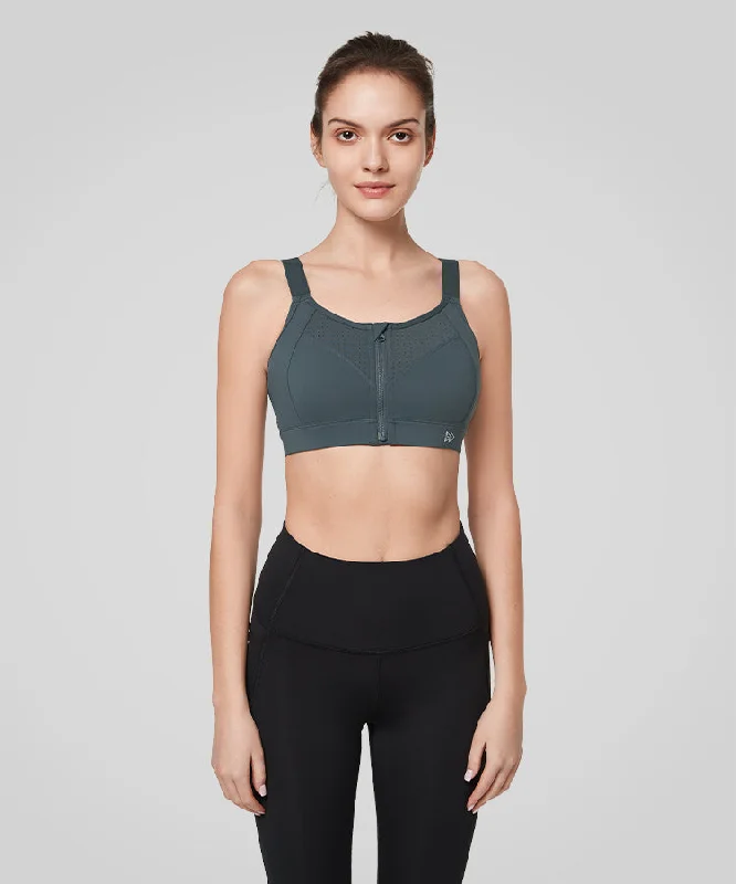 Early Bird Power Zip Adjustable Straps Padded Running Bra | Women's High Support Sports Bra Early Bird Power Zip Adjustable Straps Padded Running Bra | Women's High Support Sports Bra