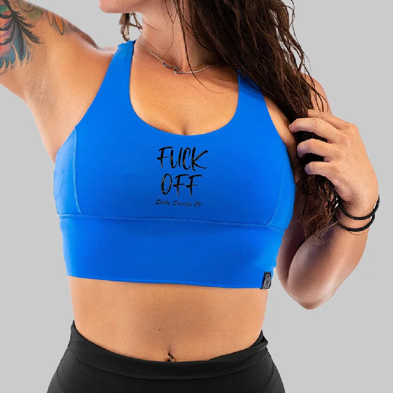 Deal of the Day Salty Savage Ladies "Fuck Off" X Back Sports Bra | Cocoa Beach Performance Deal of the Day Salty Savage Ladies "Fuck Off" X Back Sports Bra | Cocoa Beach Performance