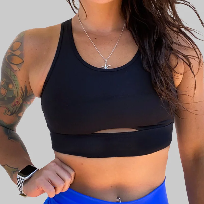 Weekend-Only Price Drops Salty Savage Ladies Peekaboo Sports Bra | Cocoa Beach Performance Weekend-Only Price Drops Salty Savage Ladies Peekaboo Sports Bra | Cocoa Beach Performance