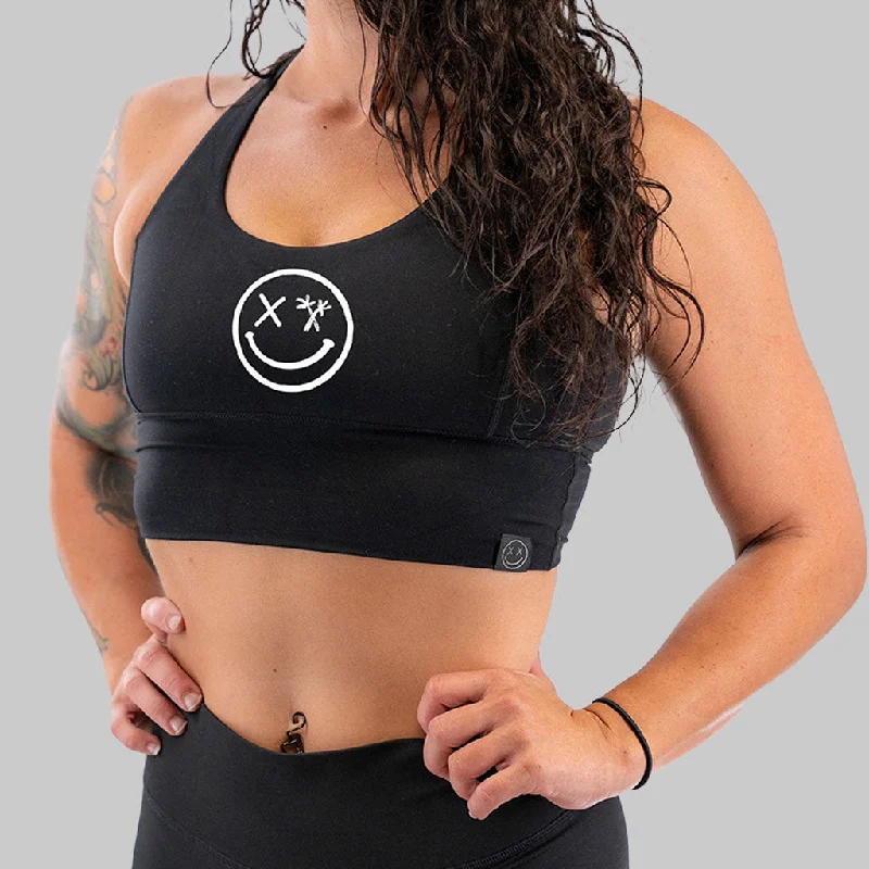Overstock Sale Salty Savage Ladies "Spliced Smile" X Back Sports Bra | Cocoa Beach Performance Overstock Sale Salty Savage Ladies "Spliced Smile" X Back Sports Bra | Cocoa Beach Performance