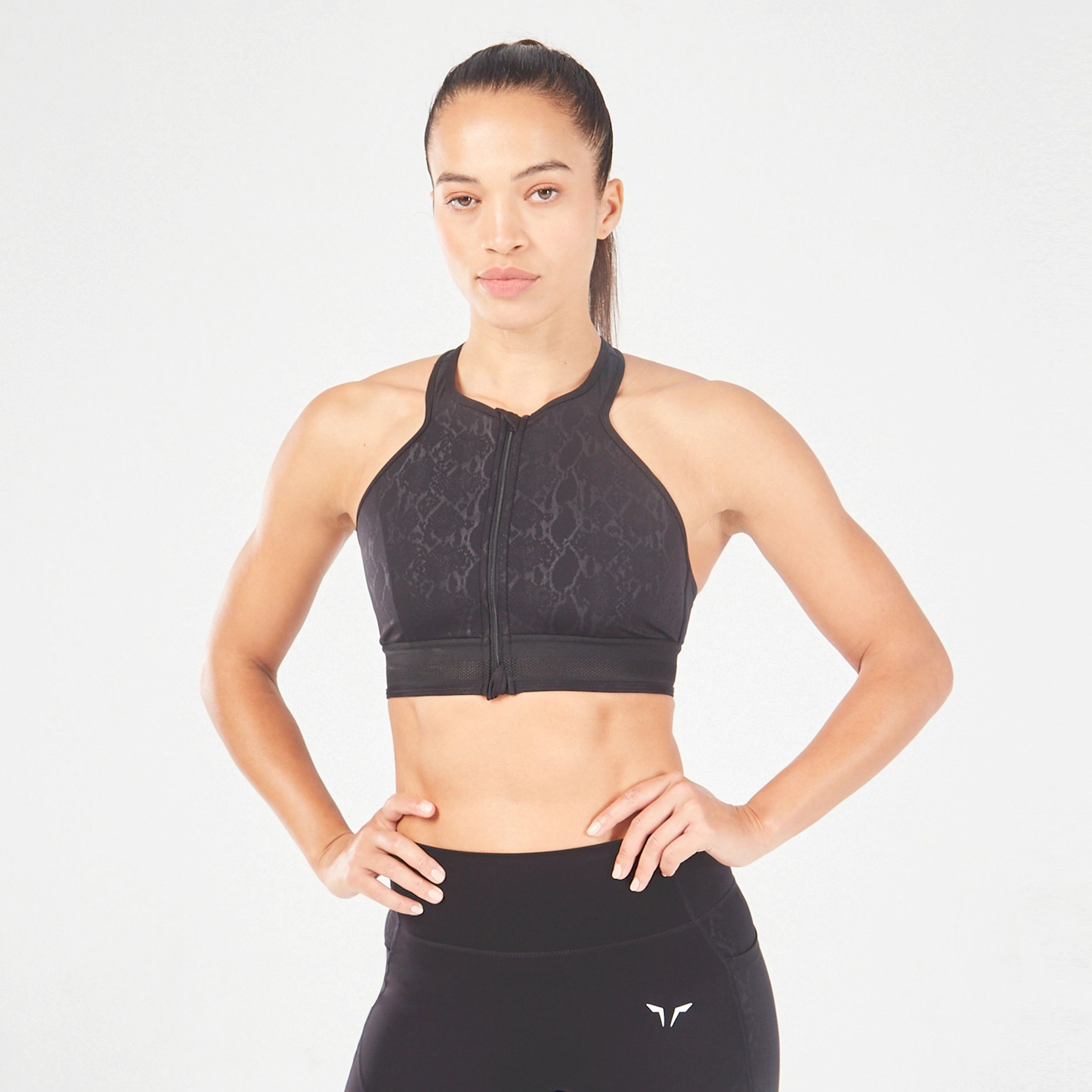 Daily Specials Serpent Zip Up Bra - Black