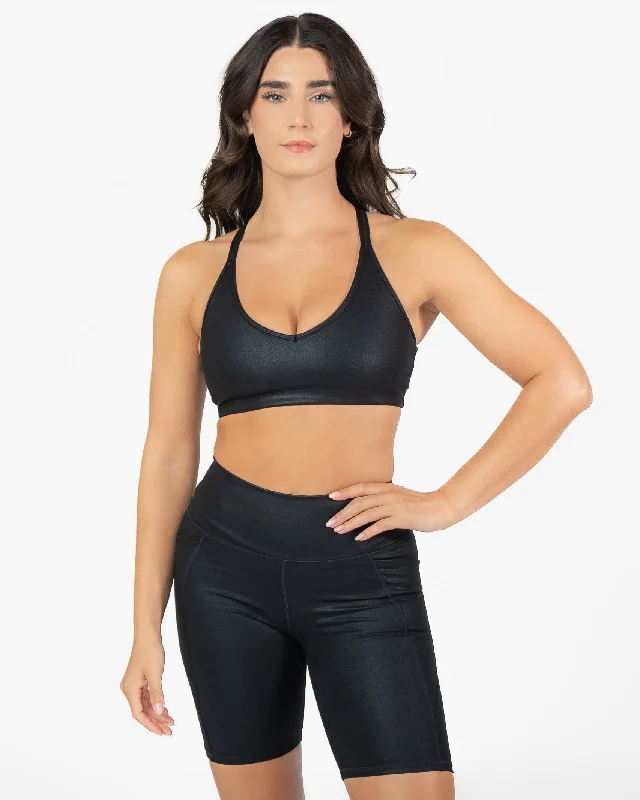 Weekend Deal Skin Move Bra - Black Shimmer Foil