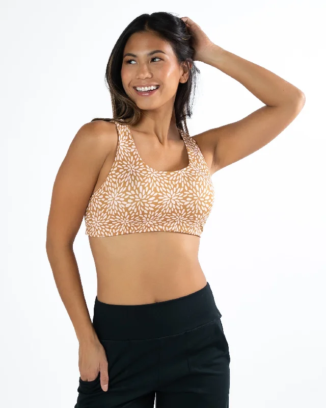 Special Discount Strappy Sports Bra - Honeycomb Starburst