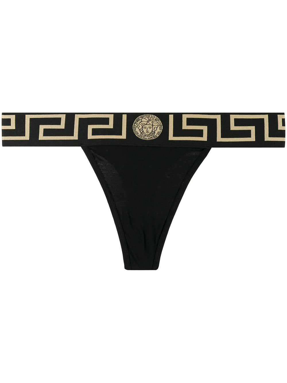 Mega Deal Versace Black Greek Key Thong