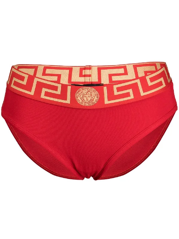 Deal Alert Versace Red Greek Key Brief